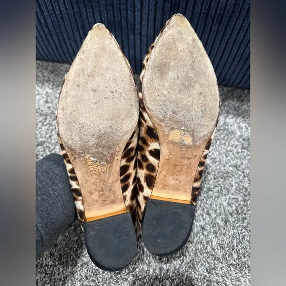 Tory Burch Gigi leopard print pointed toe flats, women's size 9 - Picture 8 of 13